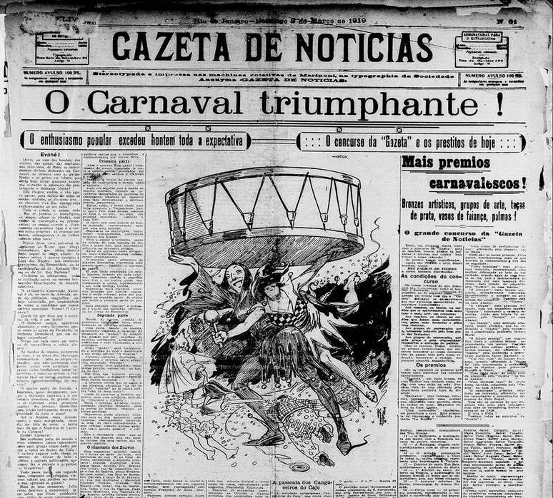Carnaval de 1919 é considerado um dos maiores da história do Brasil