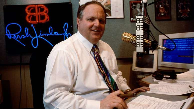 Rush Limbaugh (acima, em foto de 1995) defendia o 'excepcionalismo americano'