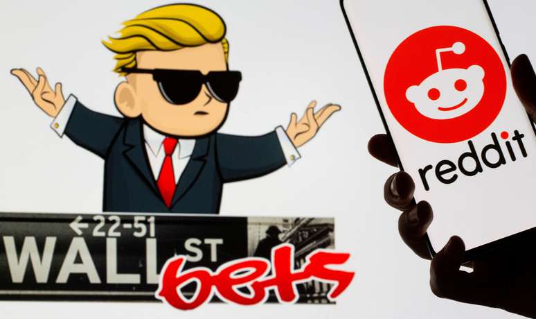 Ilustra&ccedil;&atilde;o sobre investimentos feitos por meio de redes sociais no mercado financeiro. 28/1/2021. REUTERS/Dado Ruvic