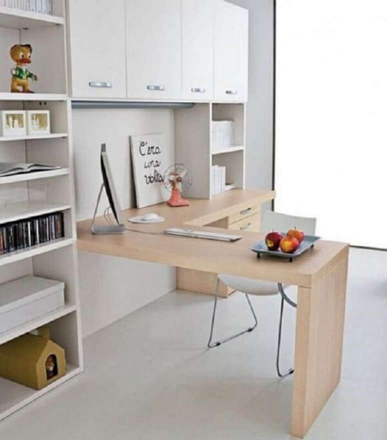 39. Escrivaninha de canto madeira para escrit&oacute;rio. Fonte: Futurist Architecture