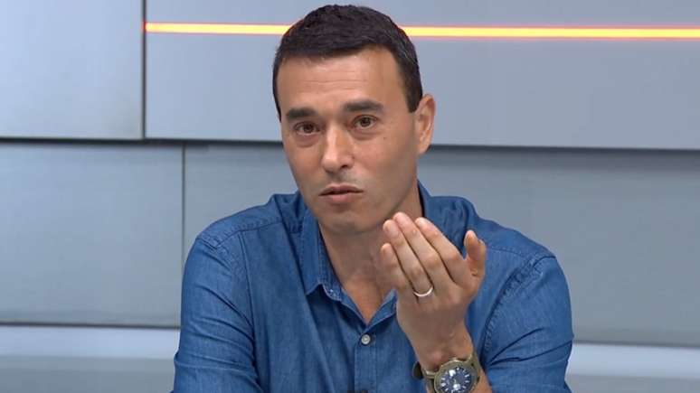 André Rizek durante o 'Redação SporTV' (Reprodução / Sportv)