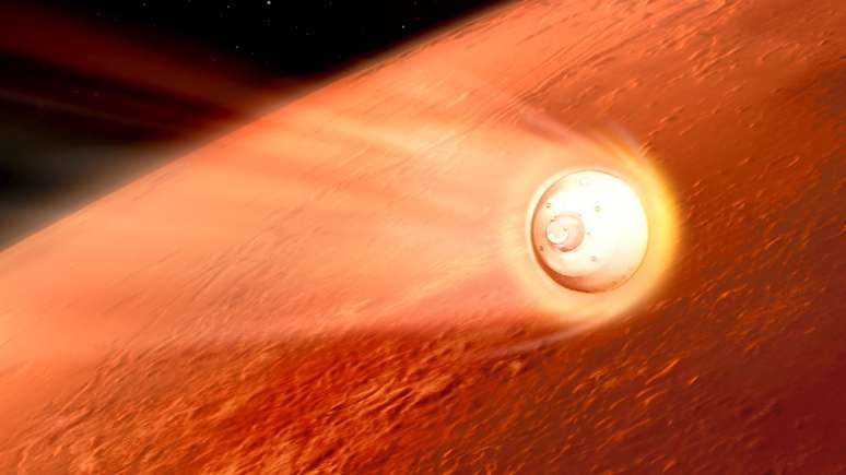 A espaçonave que leva o robô Perseverance entrará na atmosfera de Marte a 19.500 km por hora