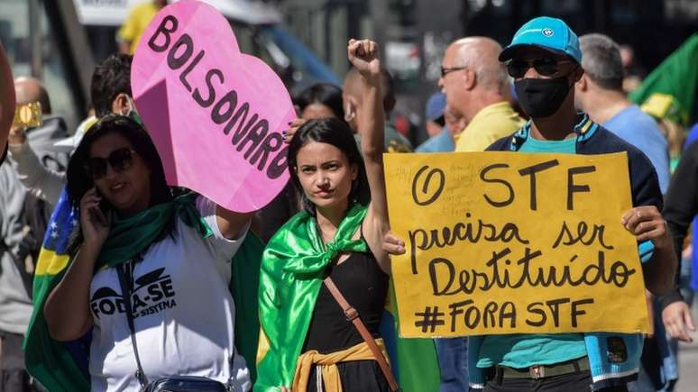 STF é alvo recorrente de manifestações bolsonaristas