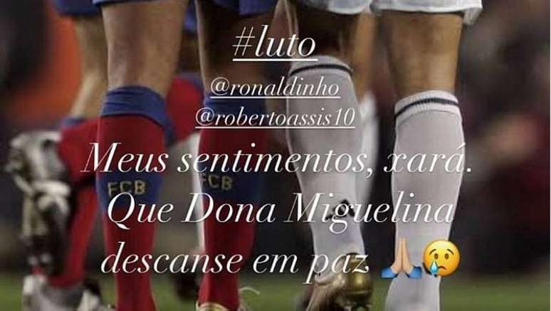 Ronaldo lamentou a perda da m&atilde;e de Ronaldinho Ga&uacute;cho