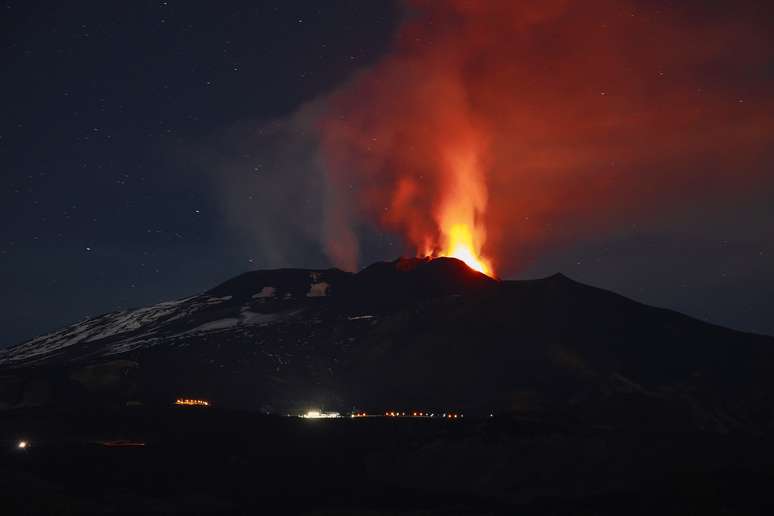 Vulcão Etna, na Sicília, sul da Itália