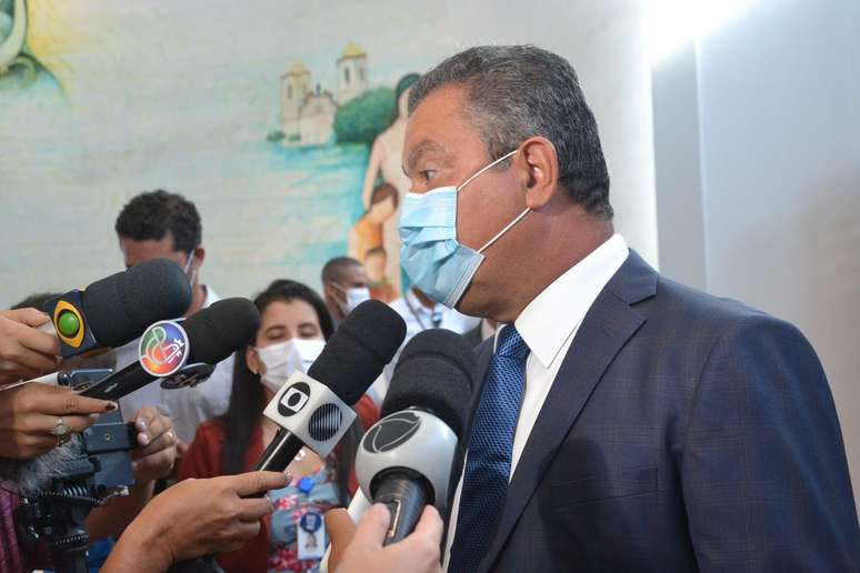 O governador da Bahia, Rui Costa, na abertura da campanha de vacinação contra a Covid-19 em Salvador (BA) 
