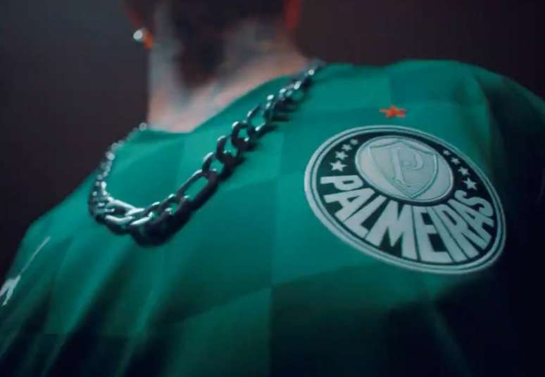 Detalhe da nova camisa do Palmeiras (Foto: Reprodução)