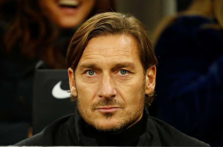 Francesco Totti acompanha partida da Roma contra a Inter de Mil&atilde;o no San Siro em 2019
06/12/2019 REUTERS/Alessandro Garofalo