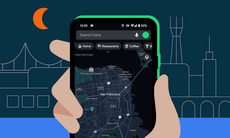 Modo Escuro do Google Maps pode ficar ativado para sempre