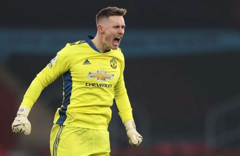 Dean Henderson fez apenas 12 jogos pelo Manchester United na temporada (Foto: NAOMI BAKER / POOL / AFP)