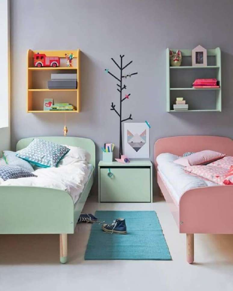 5. Uma decoração colorida é excelente para o quarto de criança – Foto: MdeMulher