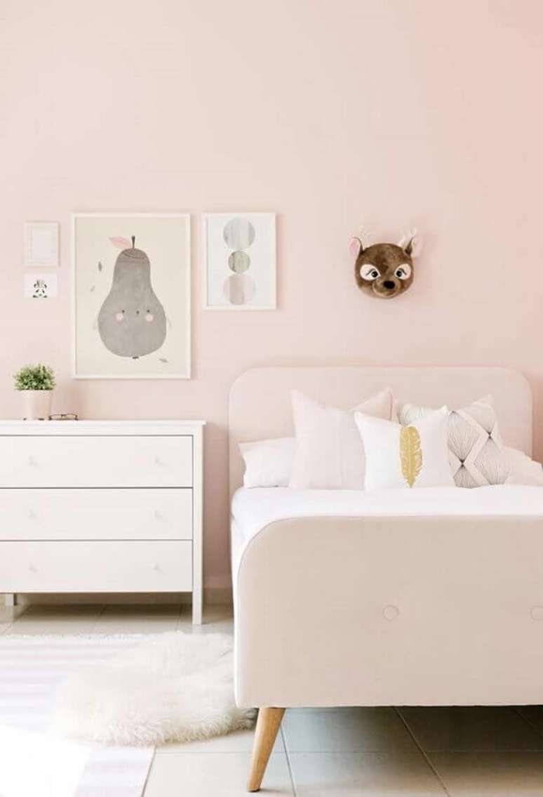 9. A cor rosa é a mais usada na decoração de quarto para criança menina – Foto: Cute & Paste