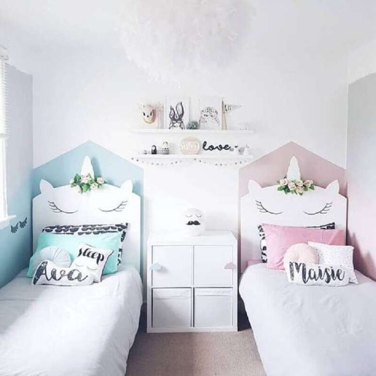 27. Decora&ccedil;&atilde;o de quarto para crian&ccedil;a com tema unic&oacute;rnio &ndash; Foto: Pinterest