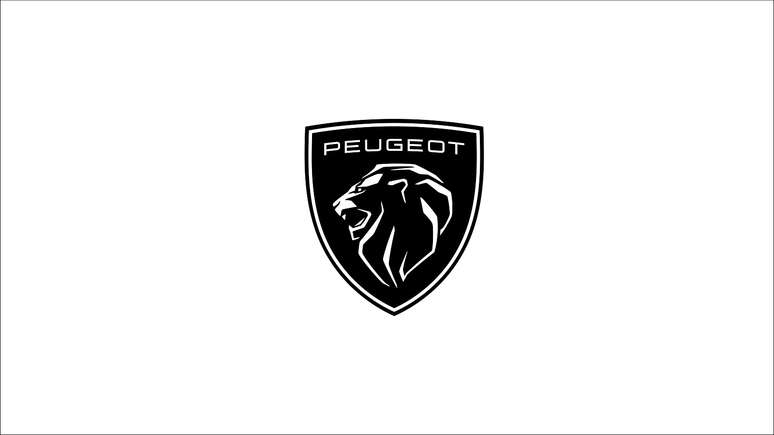 Novo logotipo da Peugeot em versão branca.