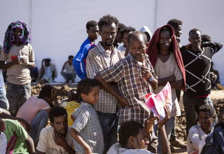 Fuga de refugiados etíopes para o Sudão durante conflito em Tigray, em novembro de 2020