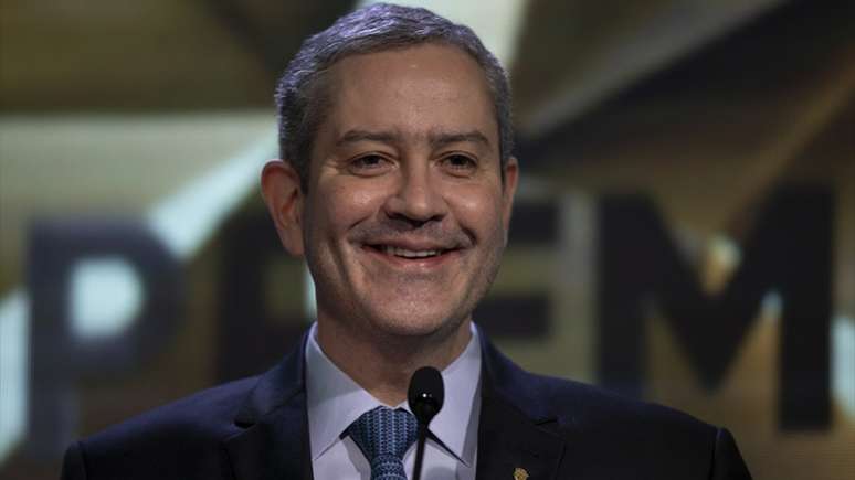 O presidente Rogério Caboclo durante o "Prêmio Brasileirão", na sede da CBF (Foto: Lucas Figueiredo/CBF)