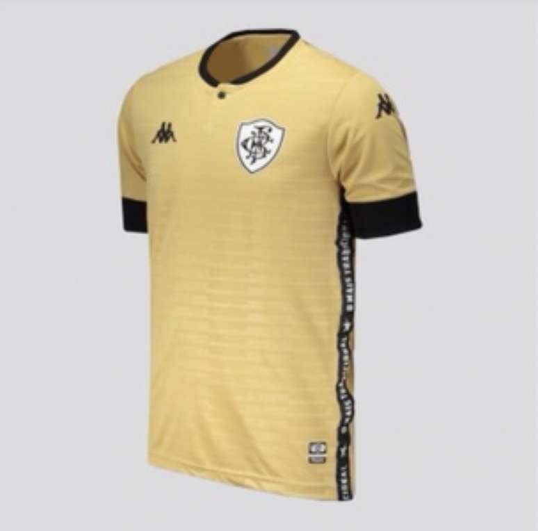 Bem como o terceiro uniforme, a camisa dourada terá escrito "O Mais Tradicional" na lateral (Reprodução/Internet)