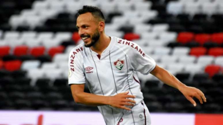 Yago comemora gol contra o Flamengo (Foto: MAILSON SANTANA/FLUMINENSE FC)