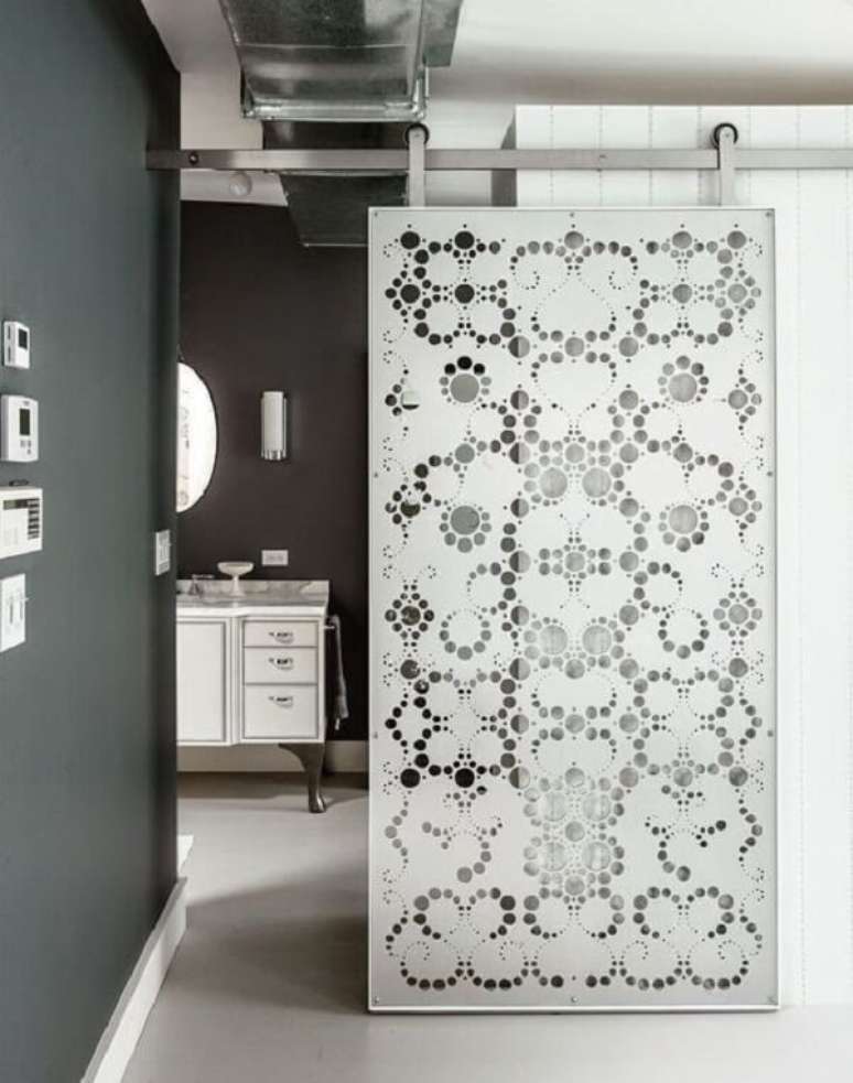 32. Invista em modelos de porta de correr para quarto ousadas com design diferenciado. Fonte: Revista Viva Decora 2