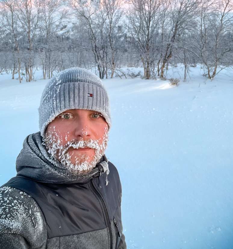 Valtteri Bottas e as férias geladas com temperatura a -22°C.