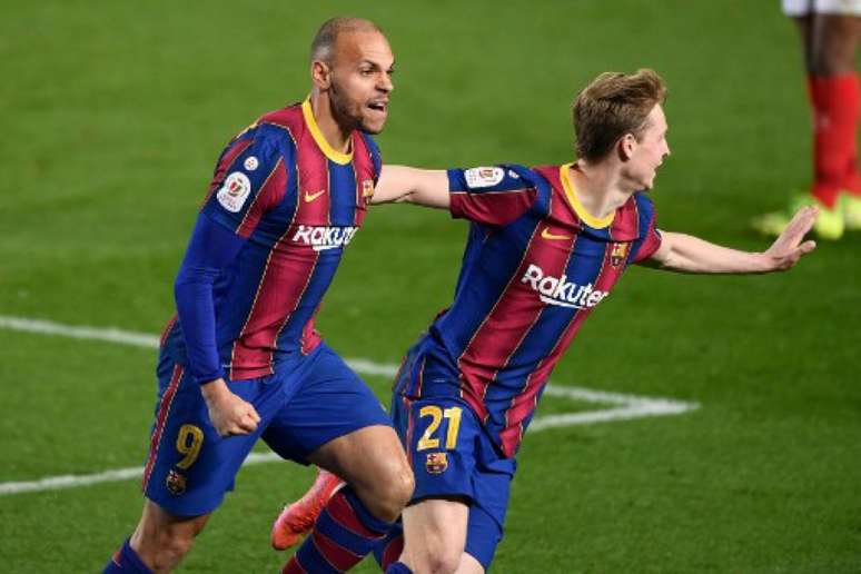 Braithwaite marcou o gol da classificação na prorrogação (JOSEP LAGO / AFP)