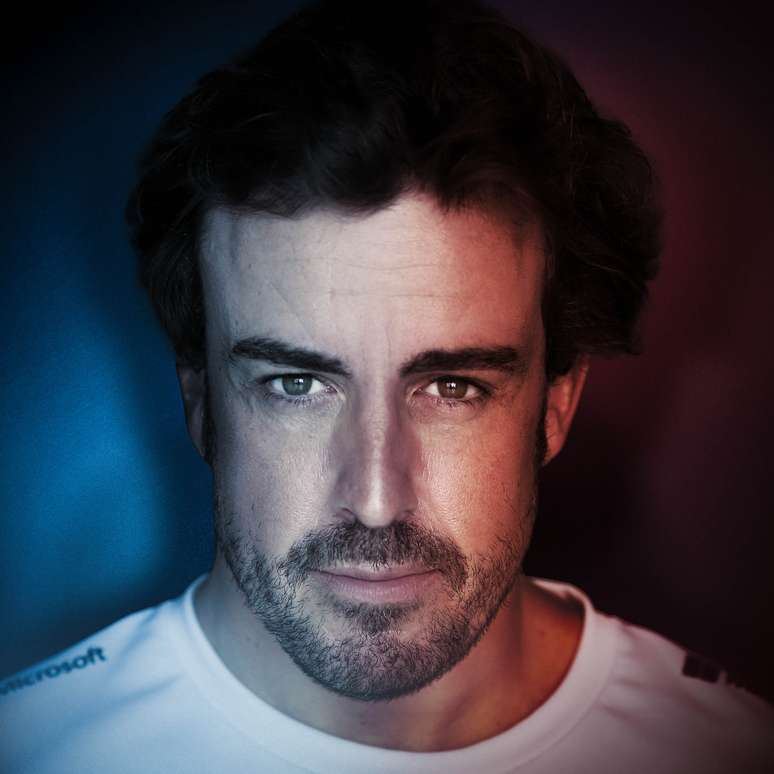 Fernando Alonso, 39 anos, piloto da Alpine: chance estat&iacute;stica de 1,1% de vencer um GP, considerando sua idade.