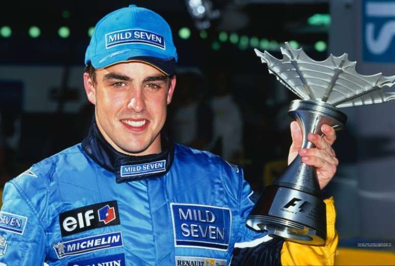 Fernando Alonso aos 24 anos em 2005: o mais jovem campeão da Fórmula 1 em seu tempo.