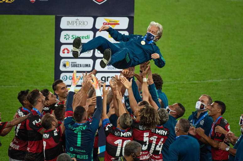 Jorge Jesus fez história no Flamengo com título brasileiro e da Libertadores (Foto: Divulgação/Alexandre Vidal)