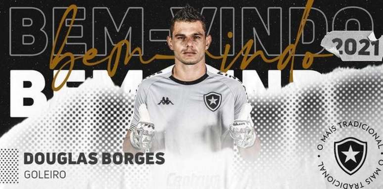 Douglas Borges é o segundo reforço apresentado pelo Botafogo nesta quinta-feira (Divulgação/Botafogo)