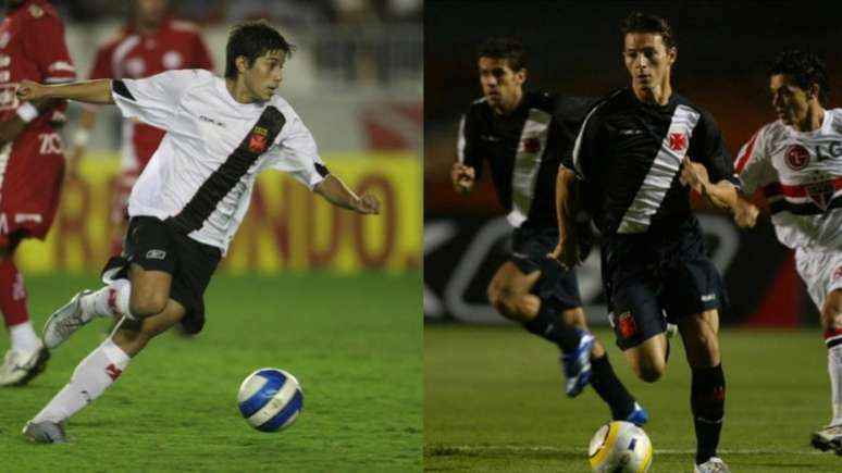 Conca e Leandro Amaral foram destaques do Vasco em 2007 e estiveram juntos depois no Fluminense (Montagem Lance!: Fotos: Julio Cesar Guimaraes/Lancepress!; Eduardo Viana/Lancepress!)