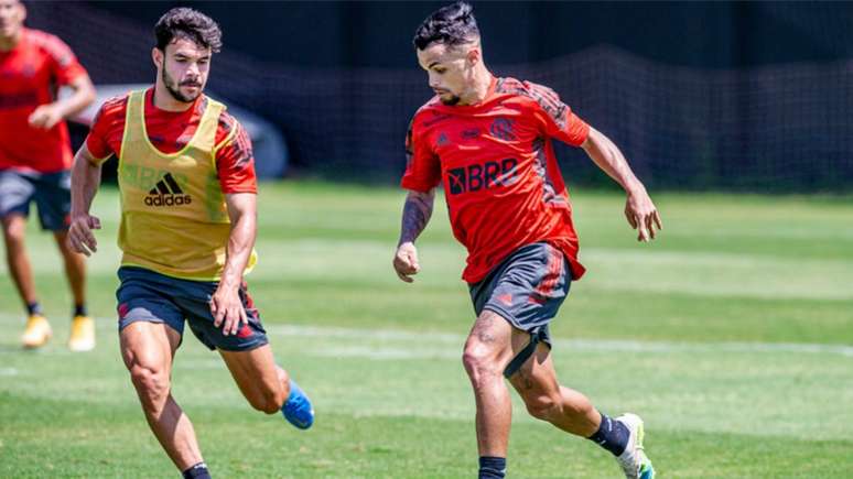 Michael pediu para atuar com o grupo de Maurício Souza, formado por jovens (Foto: Marcelo Cortes / Flamengo)