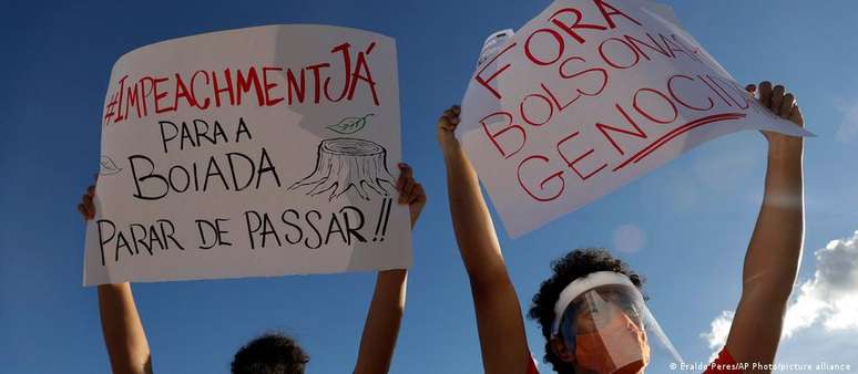 Protesto contra o governo Bolsonaro em Brasília