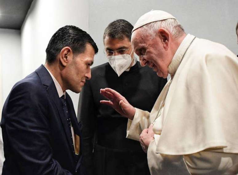 Papa se reuniu com Abdullah Kurdi após missa em Irbil