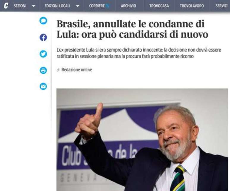 Imprensa internacional repercute decisão sobre Lula