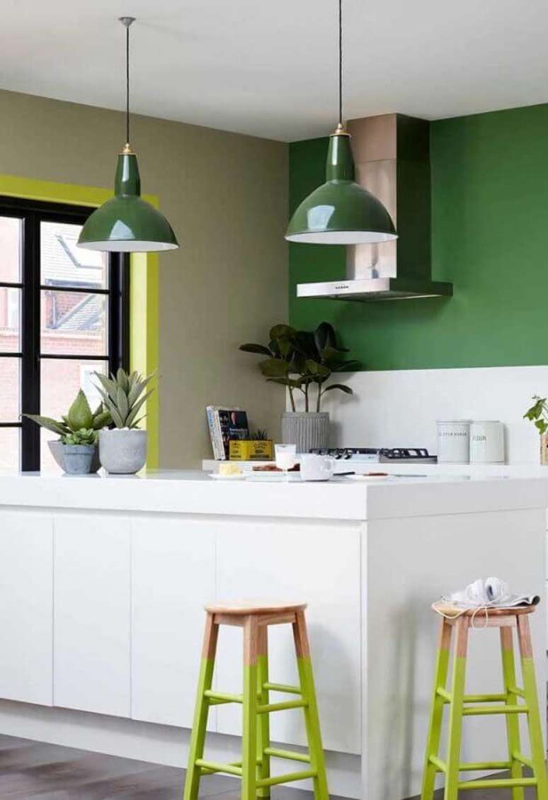37. Paleta de cores verde para decoração de cozinha gourmet – Foto Pinterest