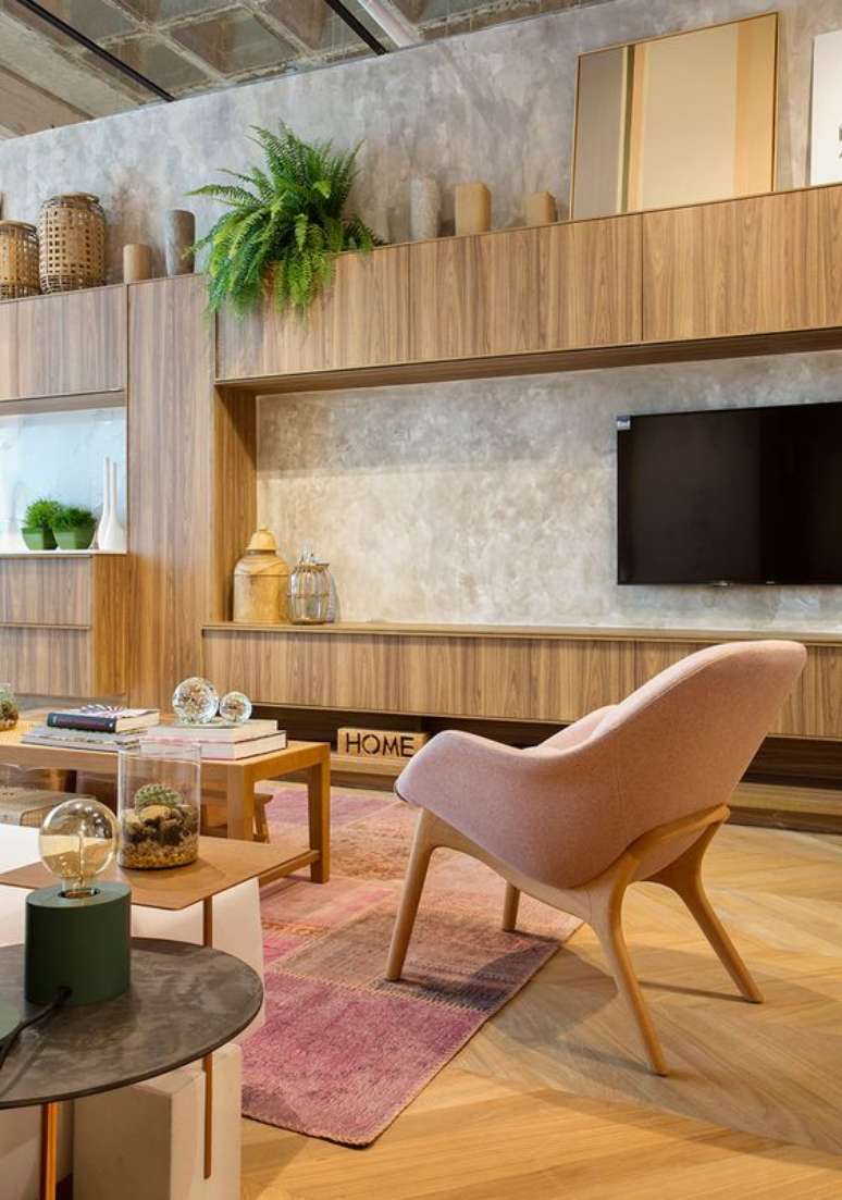 48. Móveis de madeira para sala de estar – Foto Casa de Valentian