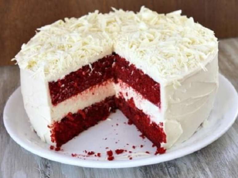 58. O bolo red velvet faz muito sucesso nessa cerimônia. Fonte: Pinterest