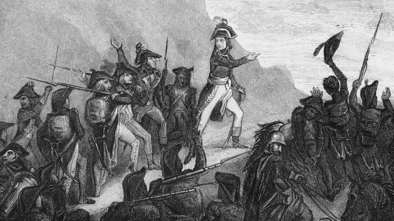 Napole&atilde;o Bonaparte na It&aacute;lia, no registro do dia 5 de abril de 1796