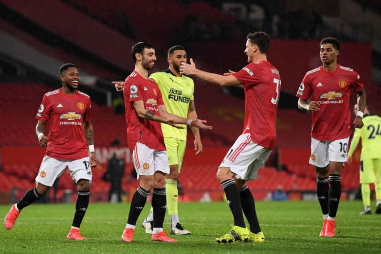 Manchester United enfrenta o Milan (Foto: STU FORSTER / POOL / AFP)