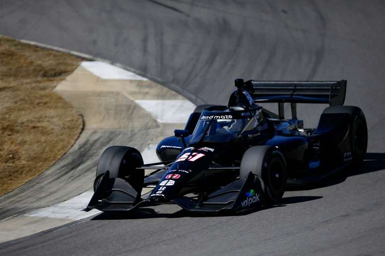 Romain Grosjean em ação pela primeira vez na Indy 