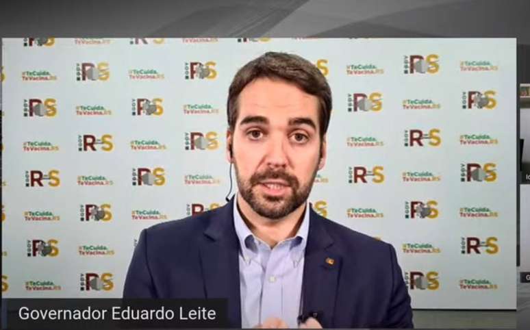 O governador do Rio Grande do Sul, Eduardo Leite (PSDB)