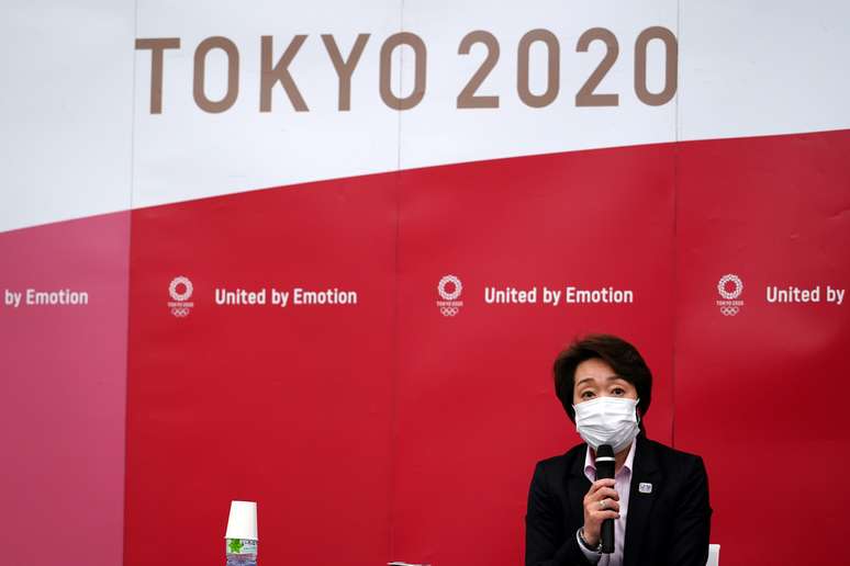 Chefe dos Jogos de Tóquio, Seiko Hashimoto
11/03/2021
Eugene Hoshiko/Pool via REUTERS