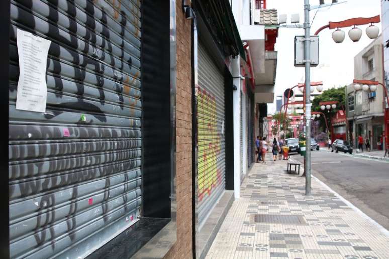 Bairro da Liberdade durante a Fase vermelha em São Paulo 