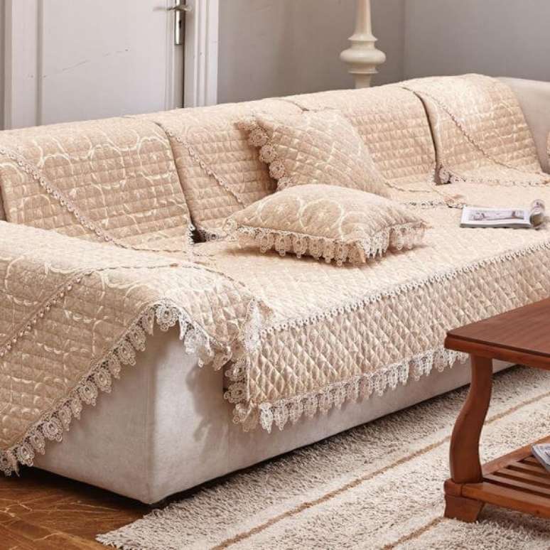 48. Capa de sofá de crochê – Foto Pinterest