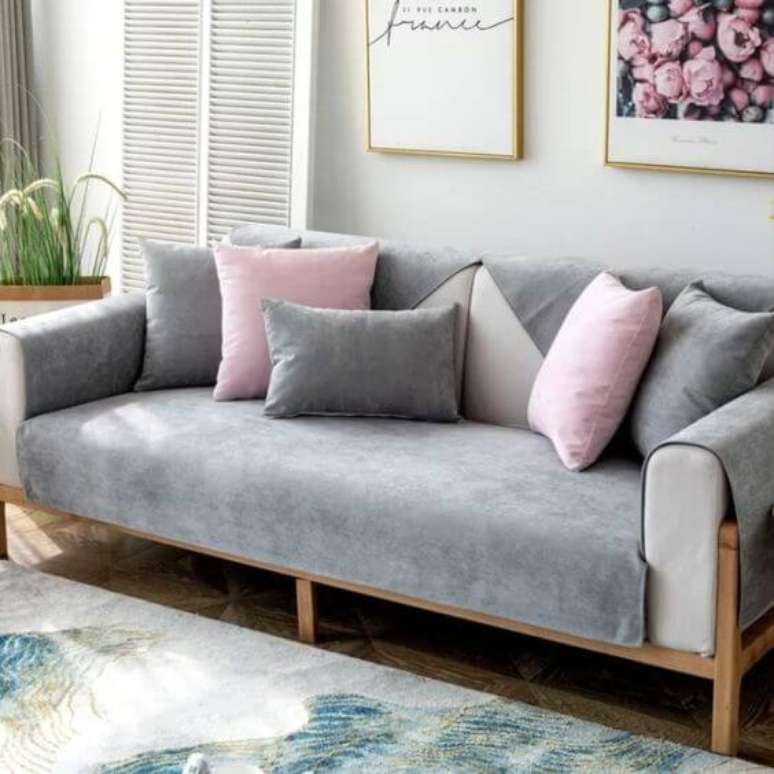 2. Capa de sofá cinza impermeável – Foto Da Chine Promo