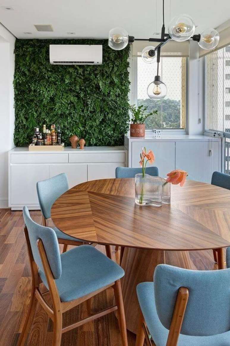 10. Mesa para varanda gourmet moderna – Foto Pintrest