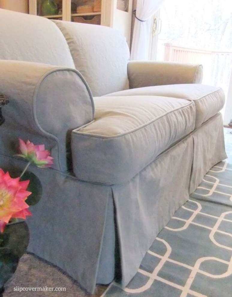 20. Capa para sofá feito sob medida na cor cinza Foto Slipe over maker