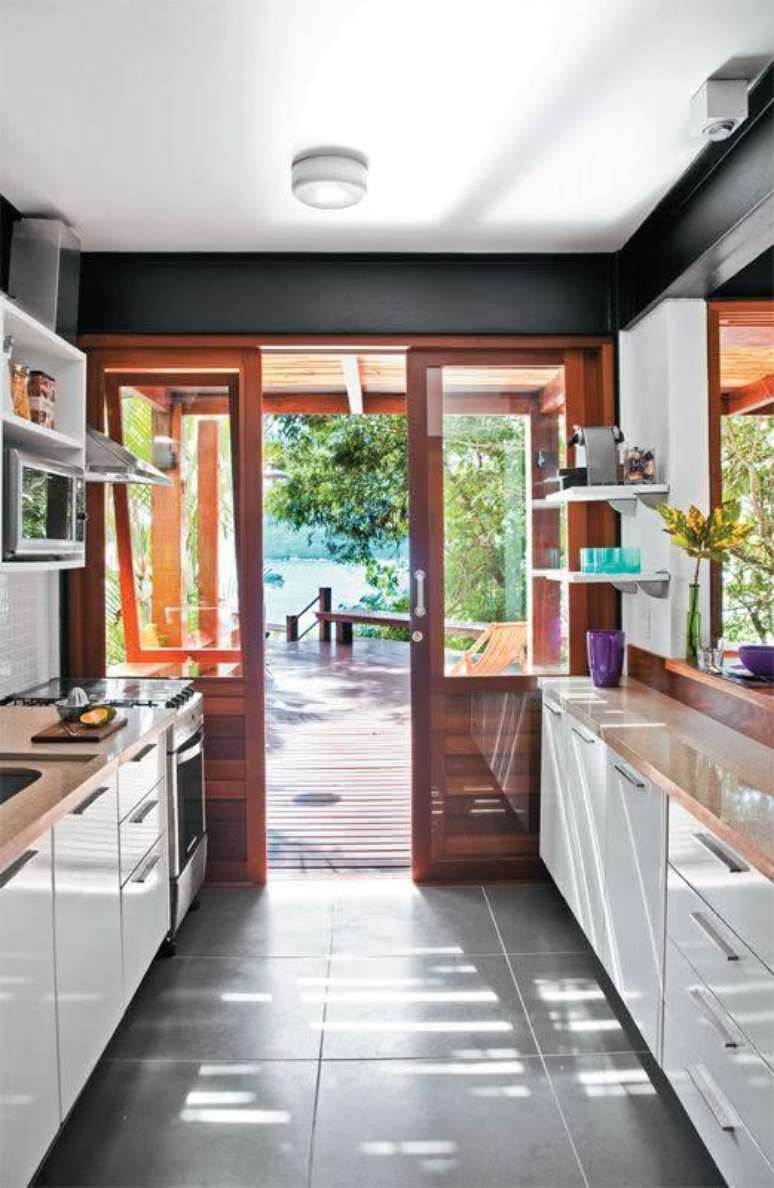 65. Piso cer&acirc;mico para cozinha cinza Foto Pinterest