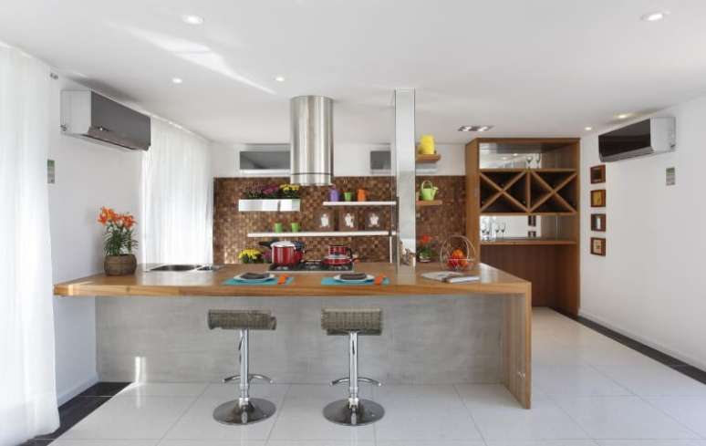 78. Ceramica para cozinha americana &ndash; Foto Let&iacute;cia-Ara&uacute;jo