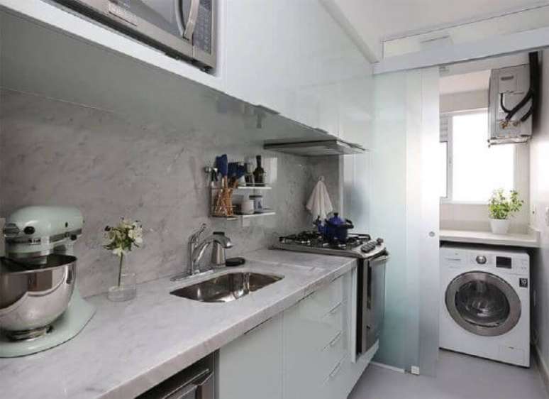 66. Cer&acirc;mica para cozinha com lavanderia -Limaonagua